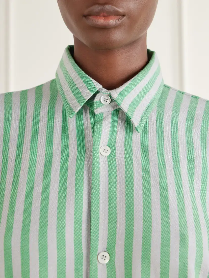 Marrakshi Life The Long Shirt Striped Cotton Oxford Midi Dress | Thumbnail 5 Marrakshi Life The Long Shirt Striped Cotton Oxford Midi Dress | Thumbnail 5