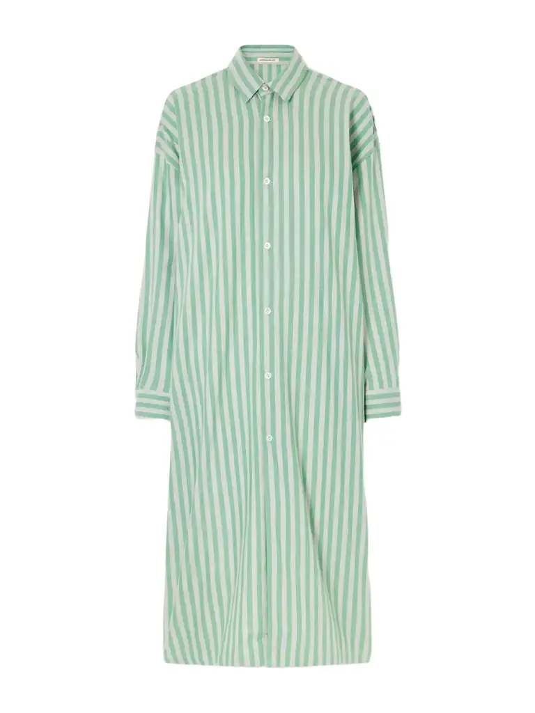 The Long Shirt Striped Cotton Oxford Midi Dress The Long Shirt Striped Cotton Oxford Midi Dress