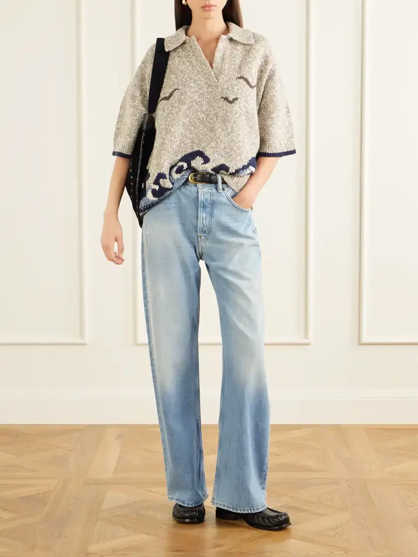 Polo Ralph Lauren Intarsia-knit Cotton And Wool-blend Sweater - Neutrals | Thumbnail 2 Polo Ralph Lauren Intarsia-knit Cotton And Wool-blend Sweater - Neutrals | Thumbnail 2