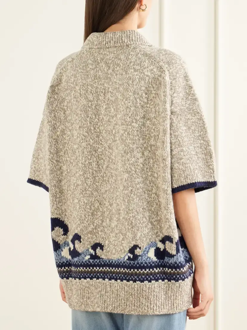 Polo Ralph Lauren Intarsia-knit Cotton And Wool-blend Sweater - Neutrals | Thumbnail 4 Polo Ralph Lauren Intarsia-knit Cotton And Wool-blend Sweater - Neutrals | Thumbnail 4
