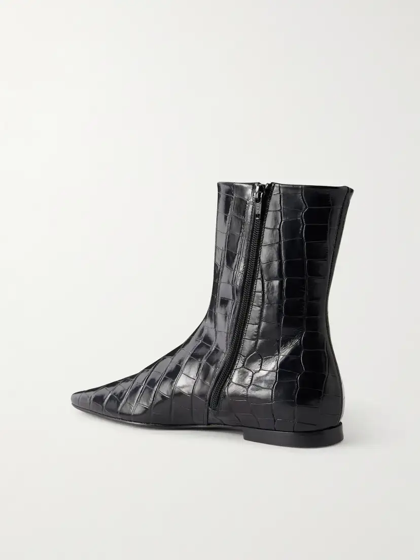 TOTEME Croc-effect Leather Chelsea Boots | Thumbnail 3 TOTEME Croc-effect Leather Chelsea Boots | Thumbnail 3