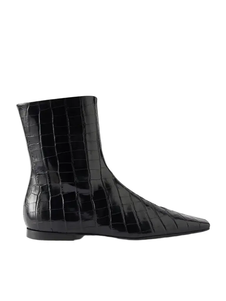 Croc-effect Leather Chelsea Boots Croc-effect Leather Chelsea Boots