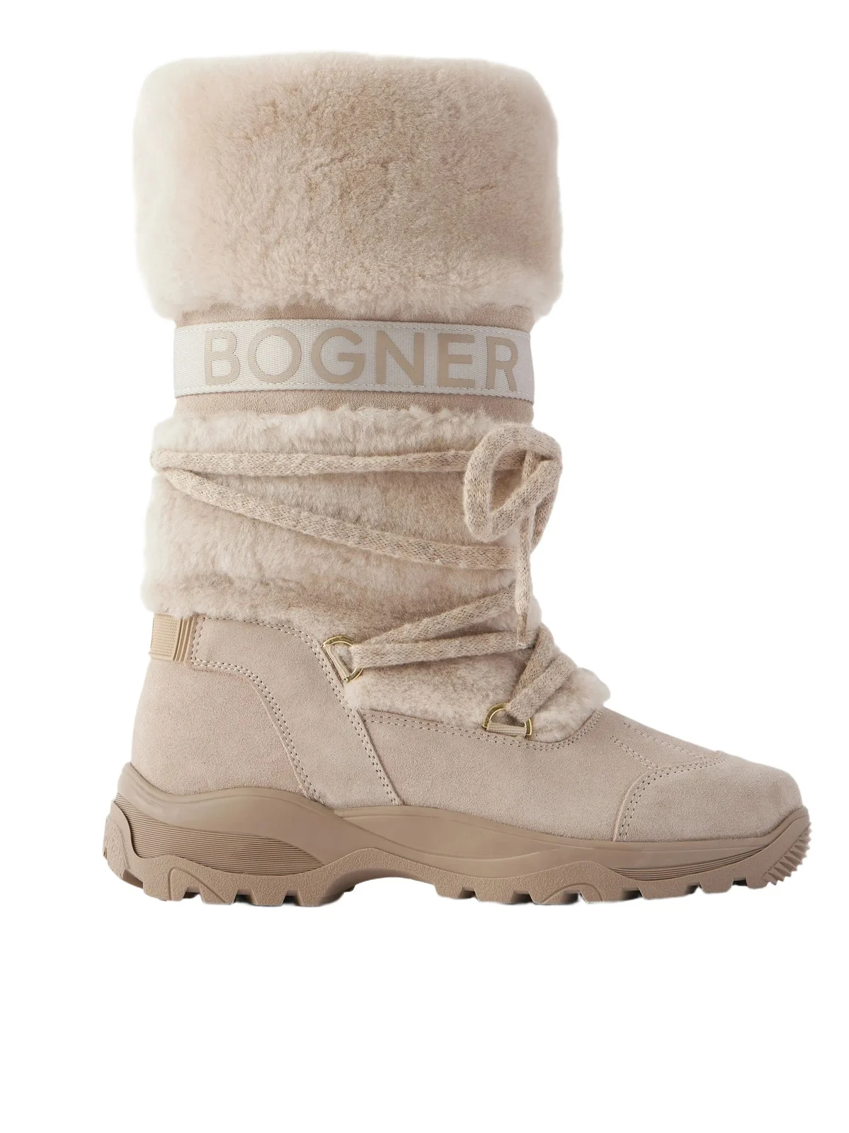 Alta Badia Shearling-trimmed Suede Ankle Boots
