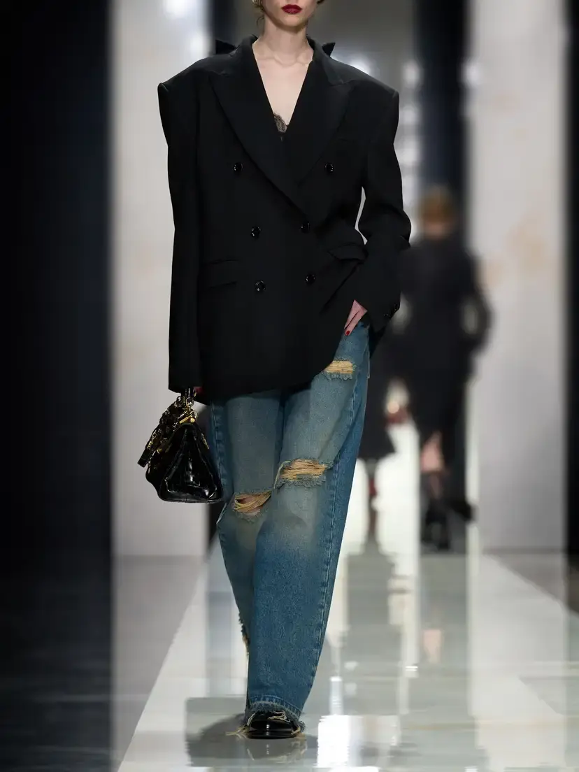 Dolce & Gabbana Distressed High-rise Wide-leg Jeans | Thumbnail 6 Dolce & Gabbana Distressed High-rise Wide-leg Jeans | Thumbnail 6