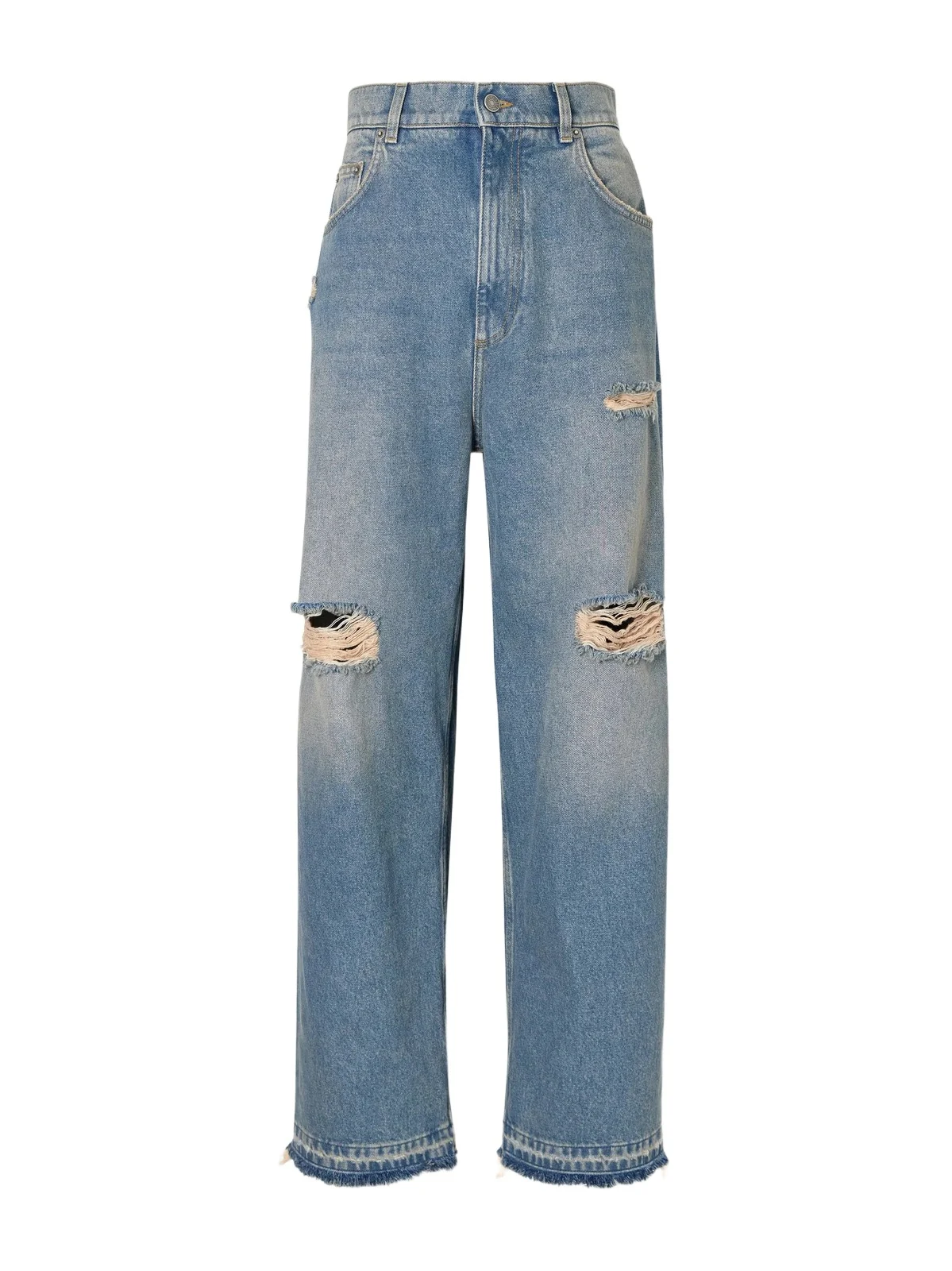 Distressed High-rise Wide-leg Jeans Distressed High-rise Wide-leg Jeans