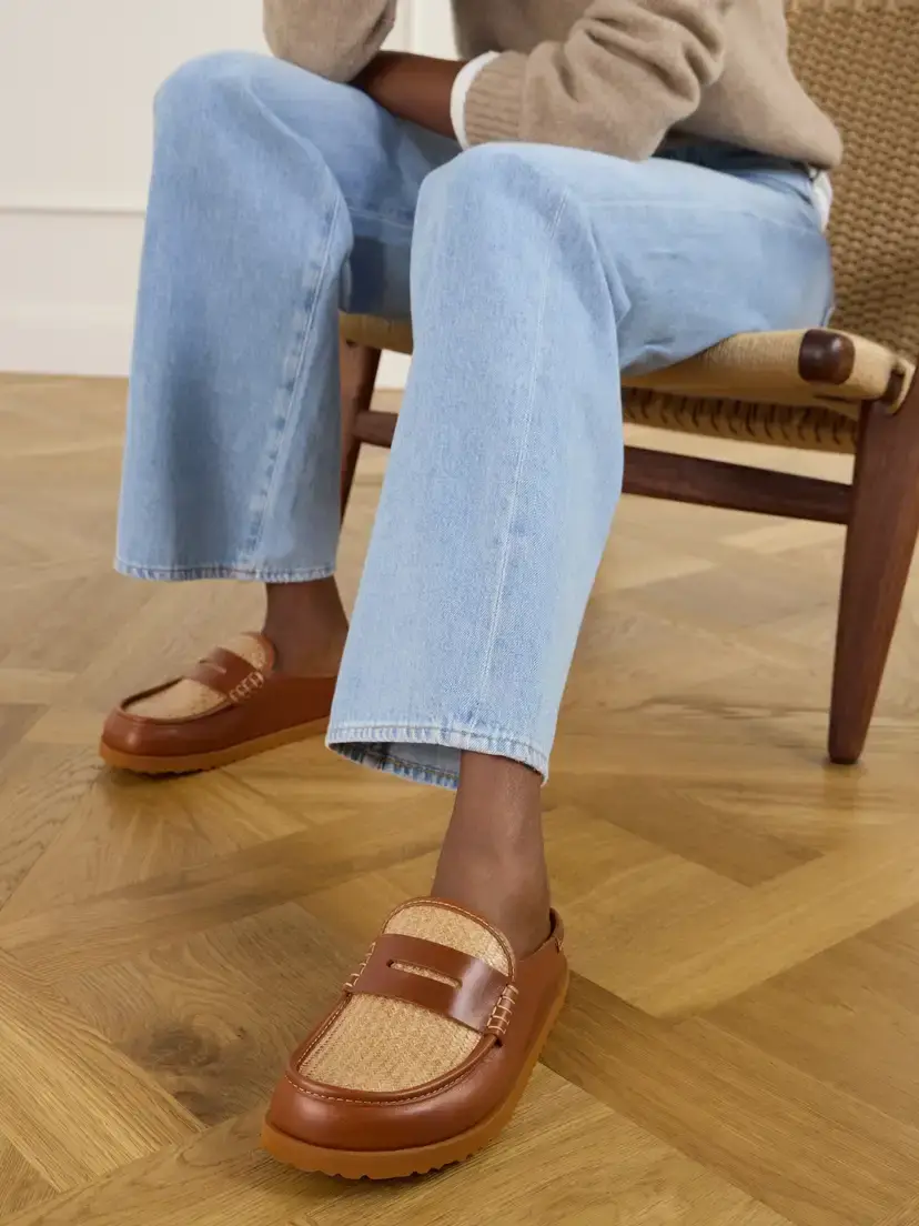 Birkenstock 1774 Naples Wrapped Raffia-trimmed Leather Loafers | Thumbnail 2 Birkenstock 1774 Naples Wrapped Raffia-trimmed Leather Loafers | Thumbnail 2