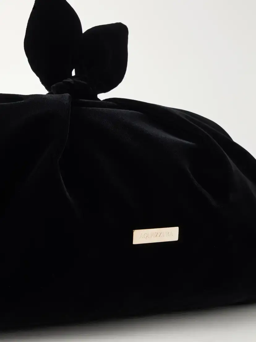 Aquazzura Bow Tie Velvet Clutch | Thumbnail 4 Aquazzura Bow Tie Velvet Clutch | Thumbnail 4