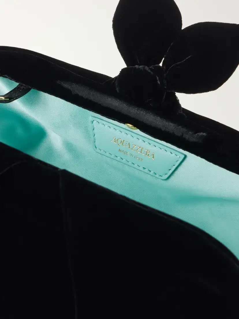 Aquazzura Bow Tie Velvet Clutch | Thumbnail 5 Aquazzura Bow Tie Velvet Clutch | Thumbnail 5
