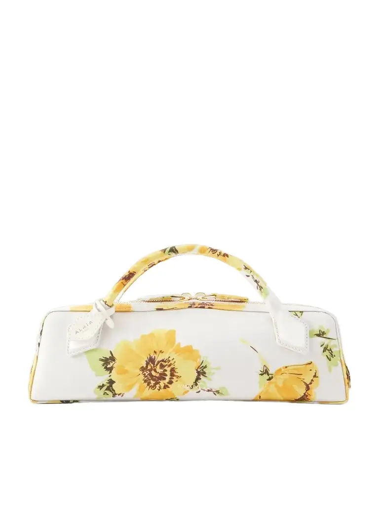 Alaïa Le Teckle Floral-print Twill Clutch