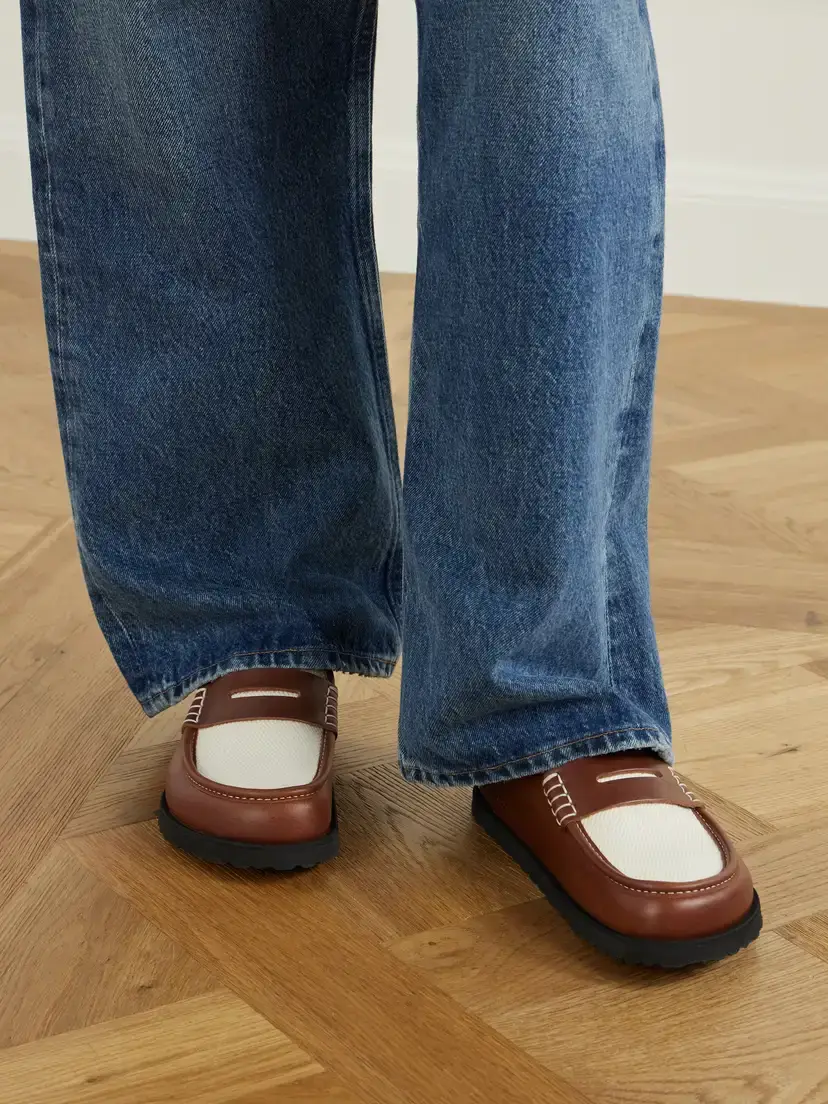 Birkenstock 1774 Naples Wrapped Canvas-trimmed Leather Loafers | Thumbnail 2 Birkenstock 1774 Naples Wrapped Canvas-trimmed Leather Loafers | Thumbnail 2