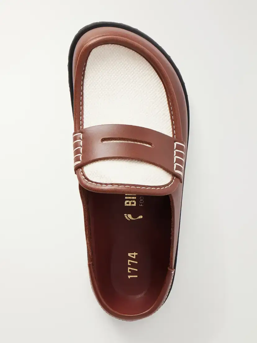 Birkenstock 1774 Naples Wrapped Canvas-trimmed Leather Loafers | Thumbnail 6 Birkenstock 1774 Naples Wrapped Canvas-trimmed Leather Loafers | Thumbnail 6