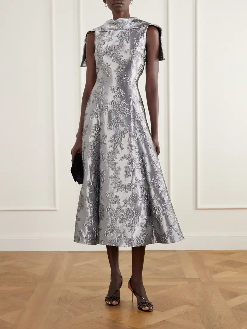 Emilia Wickstead Harlow Embroidered Metallic Cloqué Gown | Thumbnail 2 Emilia Wickstead Harlow Embroidered Metallic Cloqué Gown | Thumbnail 2