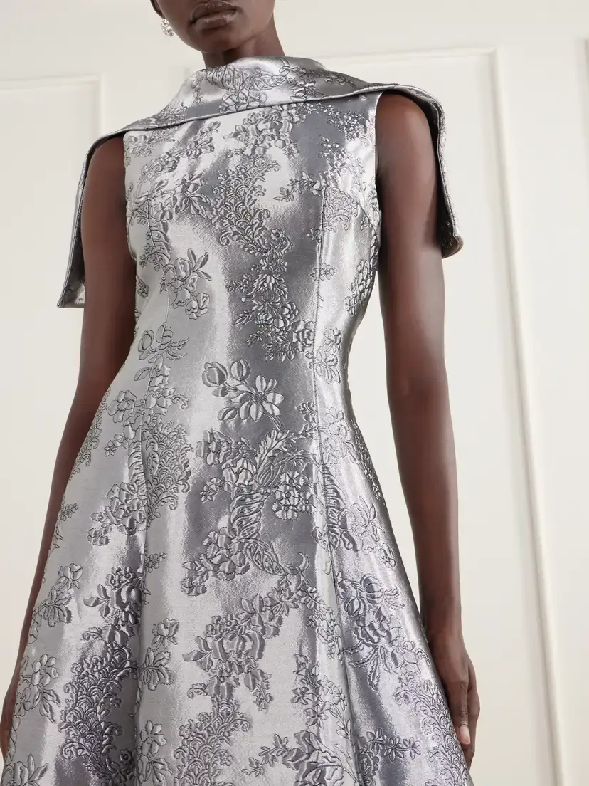 Emilia Wickstead Harlow Embroidered Metallic Cloqué Gown | Thumbnail 4 Emilia Wickstead Harlow Embroidered Metallic Cloqué Gown | Thumbnail 4