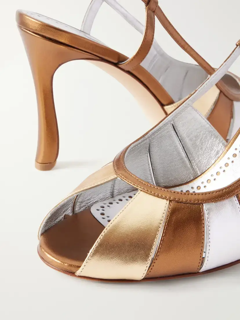 Manolo Blahnik Cloudadhi 90 Metallic Leather Sandals | Thumbnail 5 Manolo Blahnik Cloudadhi 90 Metallic Leather Sandals | Thumbnail 5