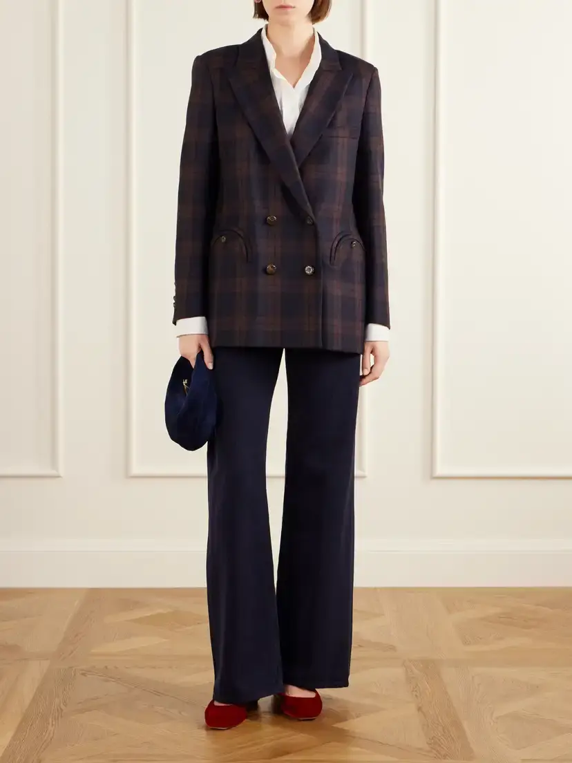 Blazé Milano Everynight Checked Double-breasted Wool Blazer | Thumbnail 2 Blazé Milano Everynight Checked Double-breasted Wool Blazer | Thumbnail 2