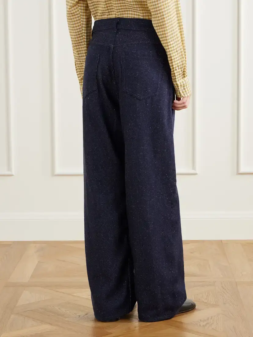 Auralee Silk Mid-rise Wide-leg Pants | Thumbnail 4 Auralee Silk Mid-rise Wide-leg Pants | Thumbnail 4