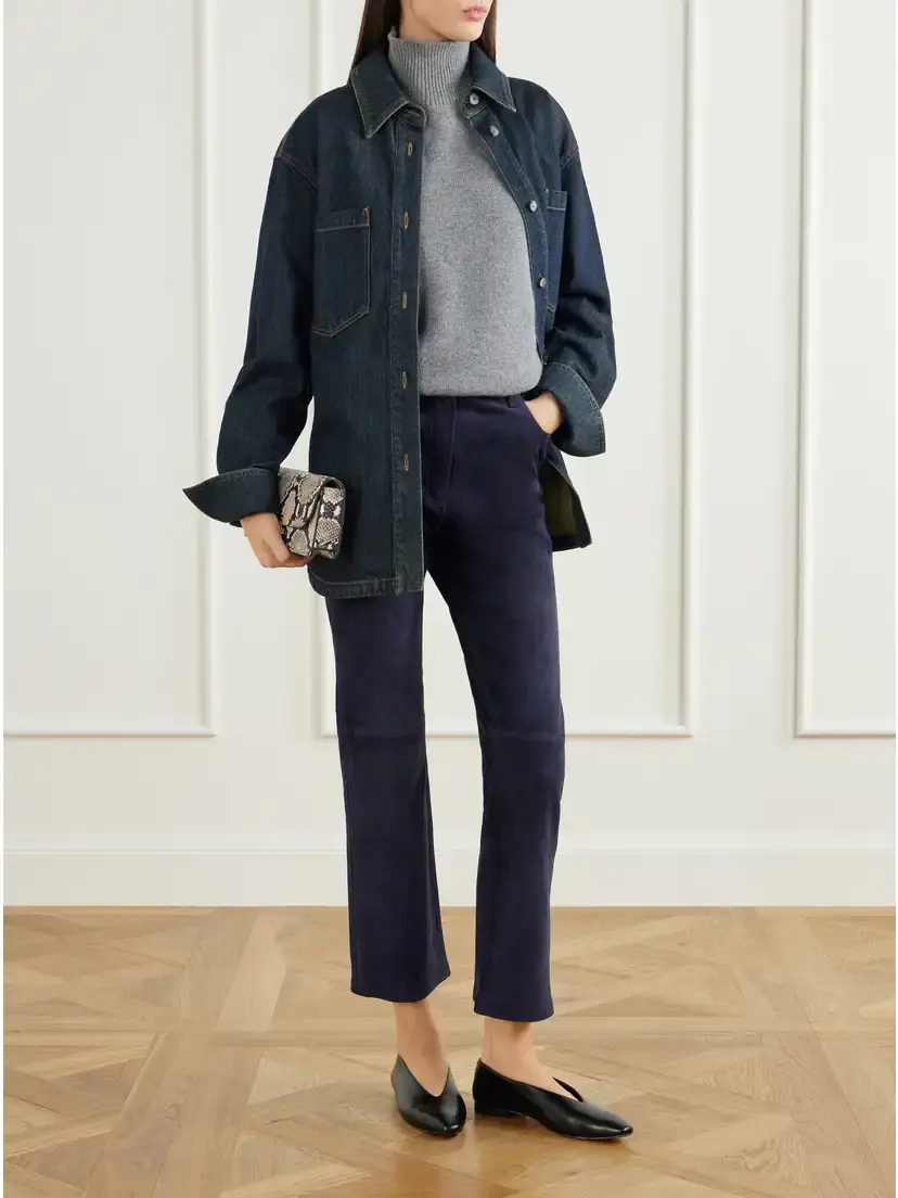 Joseph Duke Suede Flared Pants | Thumbnail 2