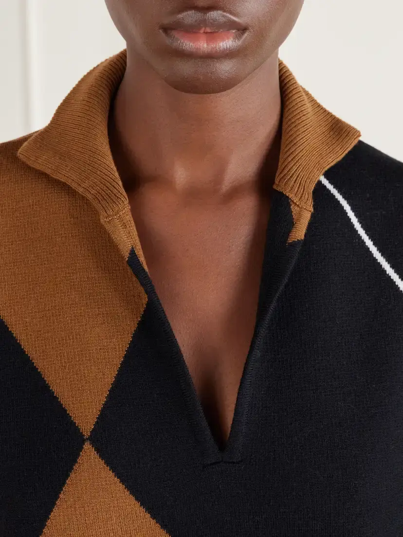 Max Mara Sala Argyle Wool Sweater | Thumbnail 5 Max Mara Sala Argyle Wool Sweater | Thumbnail 5