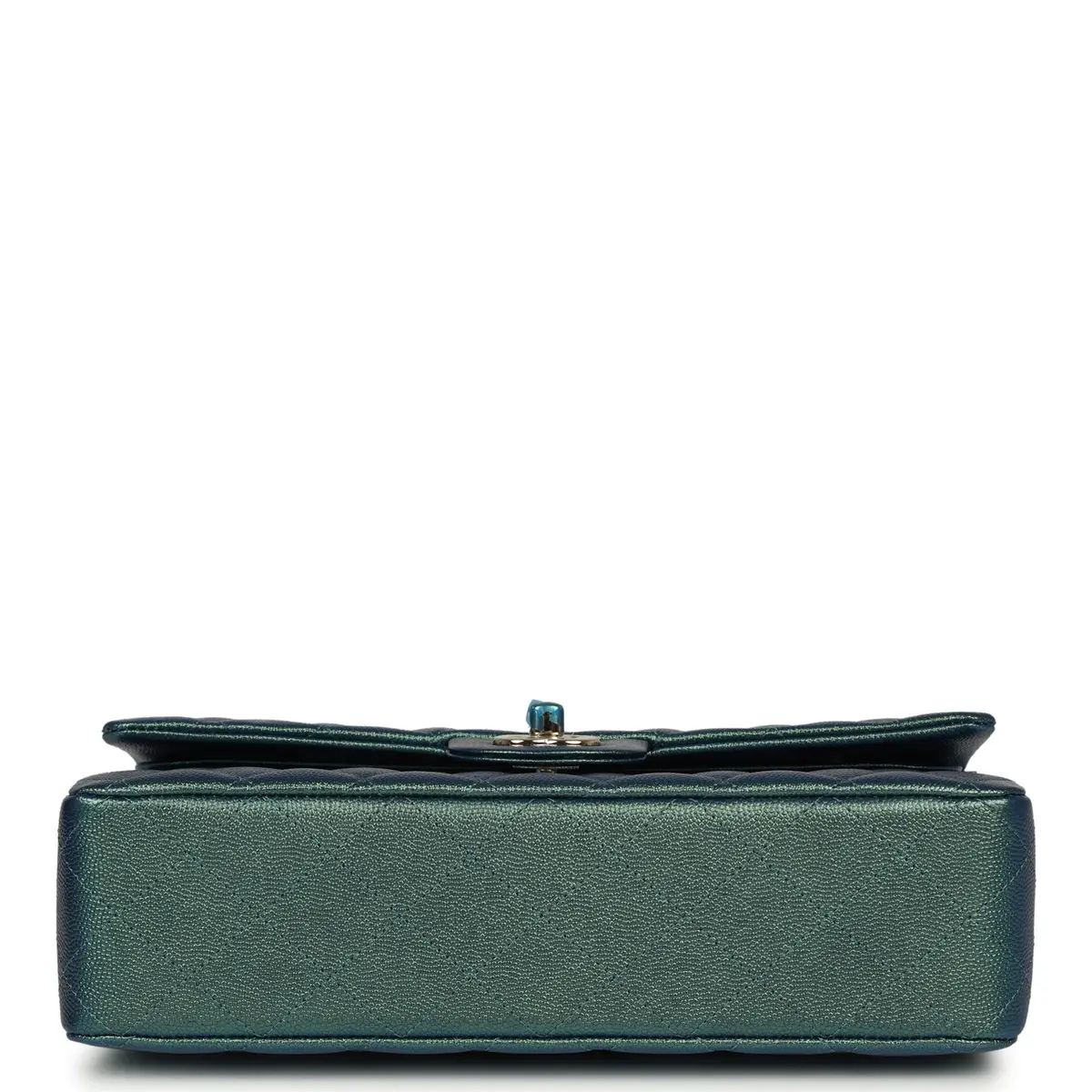Chanel Chanel Medium Classic Double Flap Bag Green Iridescent Caviar Light Gold Hardware | Thumbnail 6 Chanel Chanel Medium Classic Double Flap Bag Green Iridescent Caviar Light Gold Hardware | Thumbnail 6