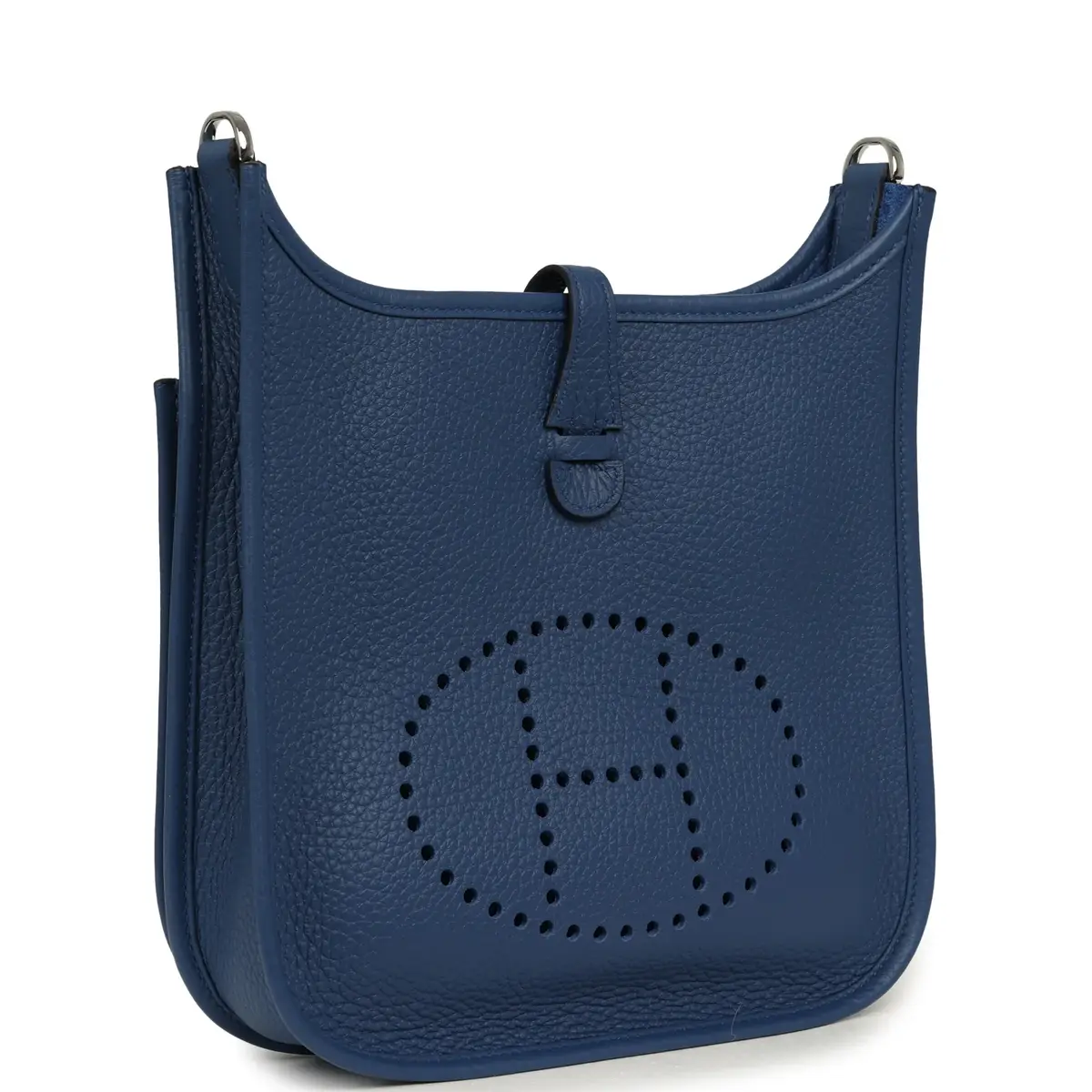 HERMÈS Hermes Evelyne 23 Bleu Tie Clemence Palladium Hardware | Thumbnail 2 HERMÈS Hermes Evelyne 23 Bleu Tie Clemence Palladium Hardware | Thumbnail 2