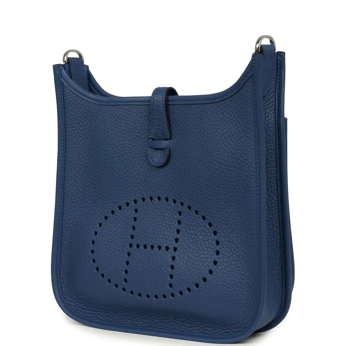 HERMÈS Hermes Evelyne 23 Bleu Tie Clemence Palladium Hardware | Thumbnail 5 HERMÈS Hermes Evelyne 23 Bleu Tie Clemence Palladium Hardware | Thumbnail 5