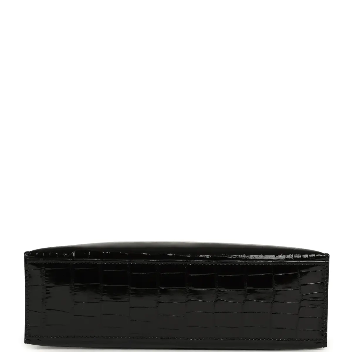 HERMÈS Hermes Special Order (HSS) Kelly Pochette Black Verso Shiny Alligator Palladium Hardware | Thumbnail 6 HERMÈS Hermes Special Order (HSS) Kelly Pochette Black Verso Shiny Alligator Palladium Hardware | Thumbnail 6