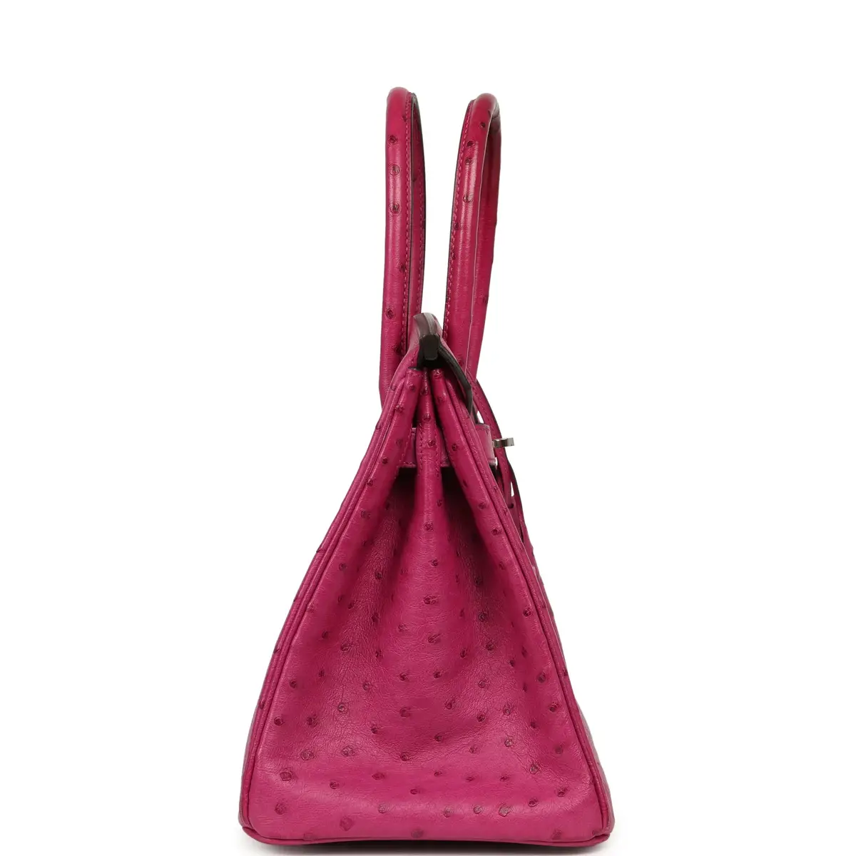 HERMÈS Pre-owned Hermes Birkin 30 Rose Pourpre Ostrich Palladium Hardware | Thumbnail 3 HERMÈS Pre-owned Hermes Birkin 30 Rose Pourpre Ostrich Palladium Hardware | Thumbnail 3