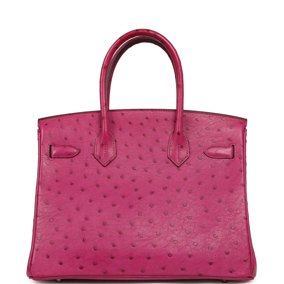 HERMÈS Pre-owned Hermes Birkin 30 Rose Pourpre Ostrich Palladium Hardware | Thumbnail 4 HERMÈS Pre-owned Hermes Birkin 30 Rose Pourpre Ostrich Palladium Hardware | Thumbnail 4