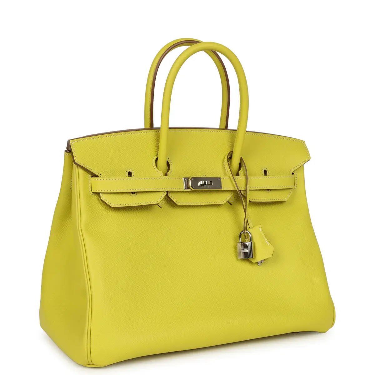 HERMÈS Pre-owned Hermes Birkin 35 Lime Candy Epsom Palladium Hardware | Thumbnail 2 HERMÈS Pre-owned Hermes Birkin 35 Lime Candy Epsom Palladium Hardware | Thumbnail 2