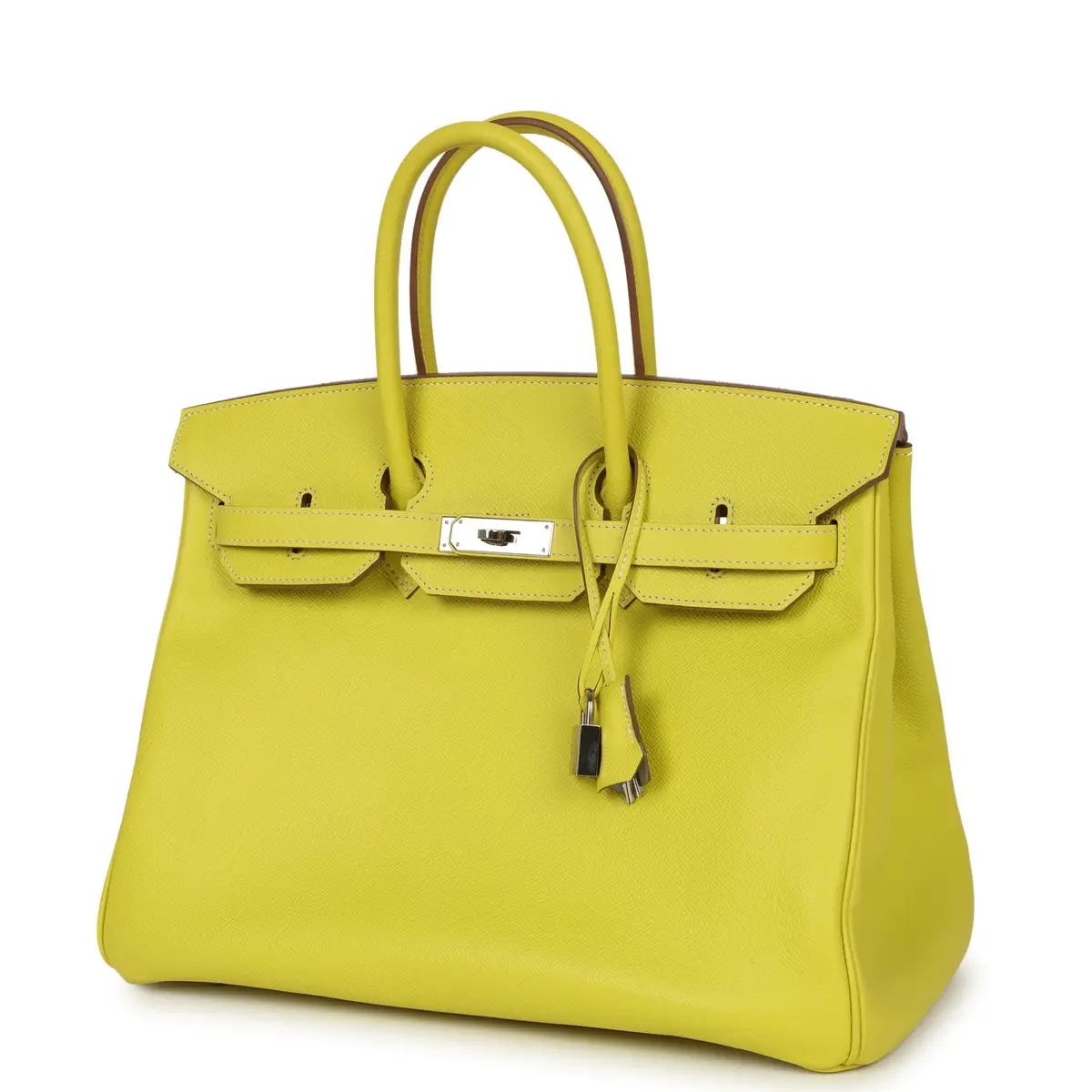 HERMÈS Pre-owned Hermes Birkin 35 Lime Candy Epsom Palladium Hardware | Thumbnail 5 HERMÈS Pre-owned Hermes Birkin 35 Lime Candy Epsom Palladium Hardware | Thumbnail 5