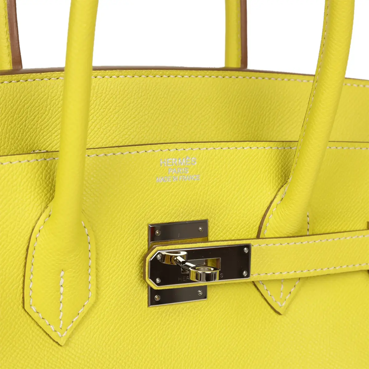 HERMÈS Pre-owned Hermes Birkin 35 Lime Candy Epsom Palladium Hardware | Thumbnail 7 HERMÈS Pre-owned Hermes Birkin 35 Lime Candy Epsom Palladium Hardware | Thumbnail 7