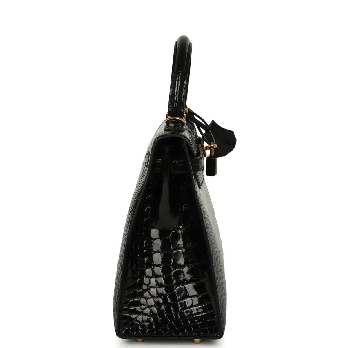 HERMÈS Pre-owned Hermes Kelly Sellier 25 Black Shiny Alligator Gold Hardware | Thumbnail 3 HERMÈS Pre-owned Hermes Kelly Sellier 25 Black Shiny Alligator Gold Hardware | Thumbnail 3