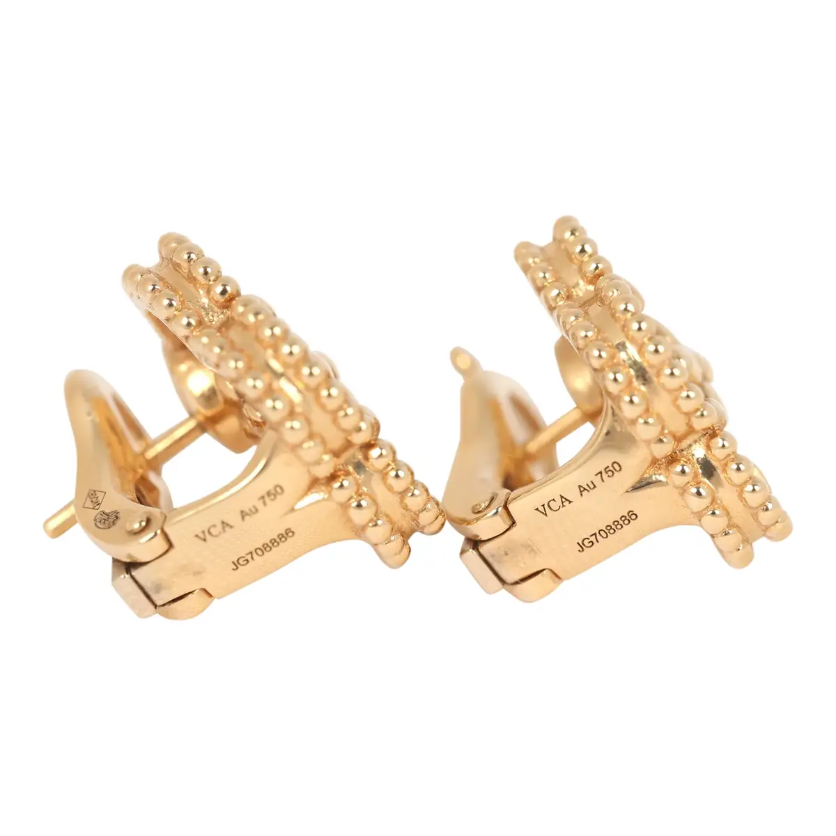 Van Cleef & Arpels Van Cleef & Arpels Lucky Spring Plum Blossom Earrings White Mother of Pearl 18K Yellow Gold | Thumbnail 6 Van Cleef & Arpels Van Cleef & Arpels Lucky Spring Plum Blossom Earrings White Mother of Pearl 18K Yellow Gold | Thumbnail 6