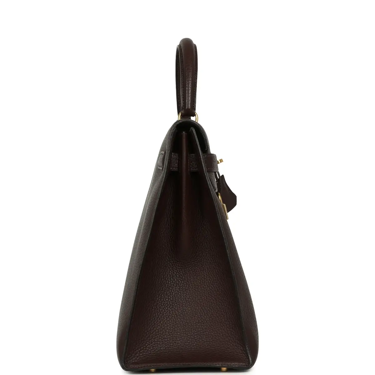 HERMÈS Vintage Hermes Kelly Sellier 35 Chocolat Fjord Gold Hardware | Thumbnail 3 HERMÈS Vintage Hermes Kelly Sellier 35 Chocolat Fjord Gold Hardware | Thumbnail 3