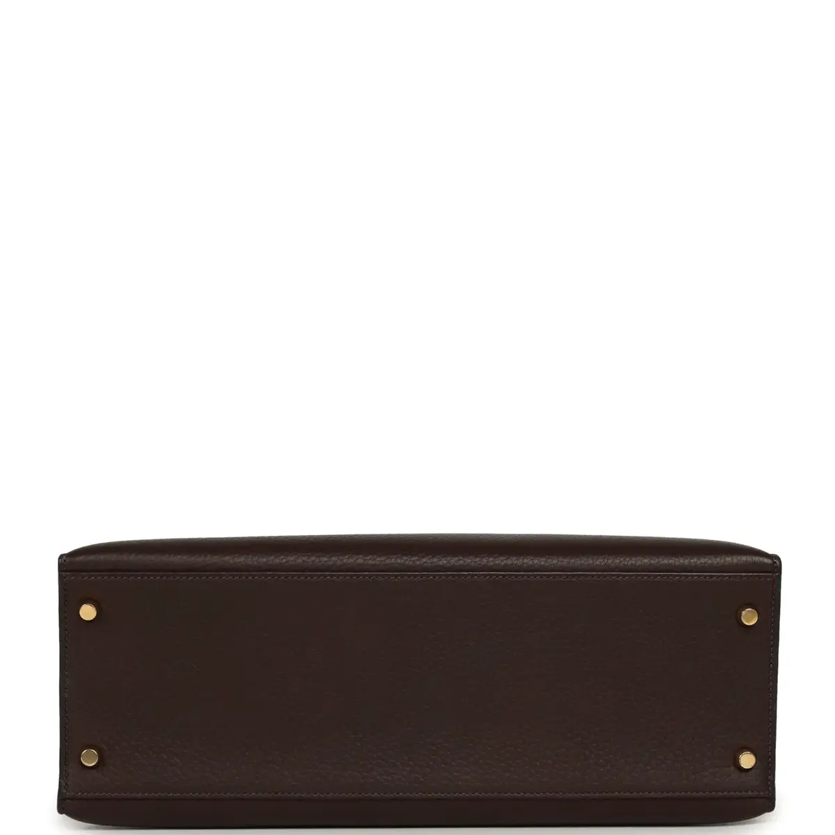 HERMÈS Vintage Hermes Kelly Sellier 35 Chocolat Fjord Gold Hardware | Thumbnail 6 HERMÈS Vintage Hermes Kelly Sellier 35 Chocolat Fjord Gold Hardware | Thumbnail 6