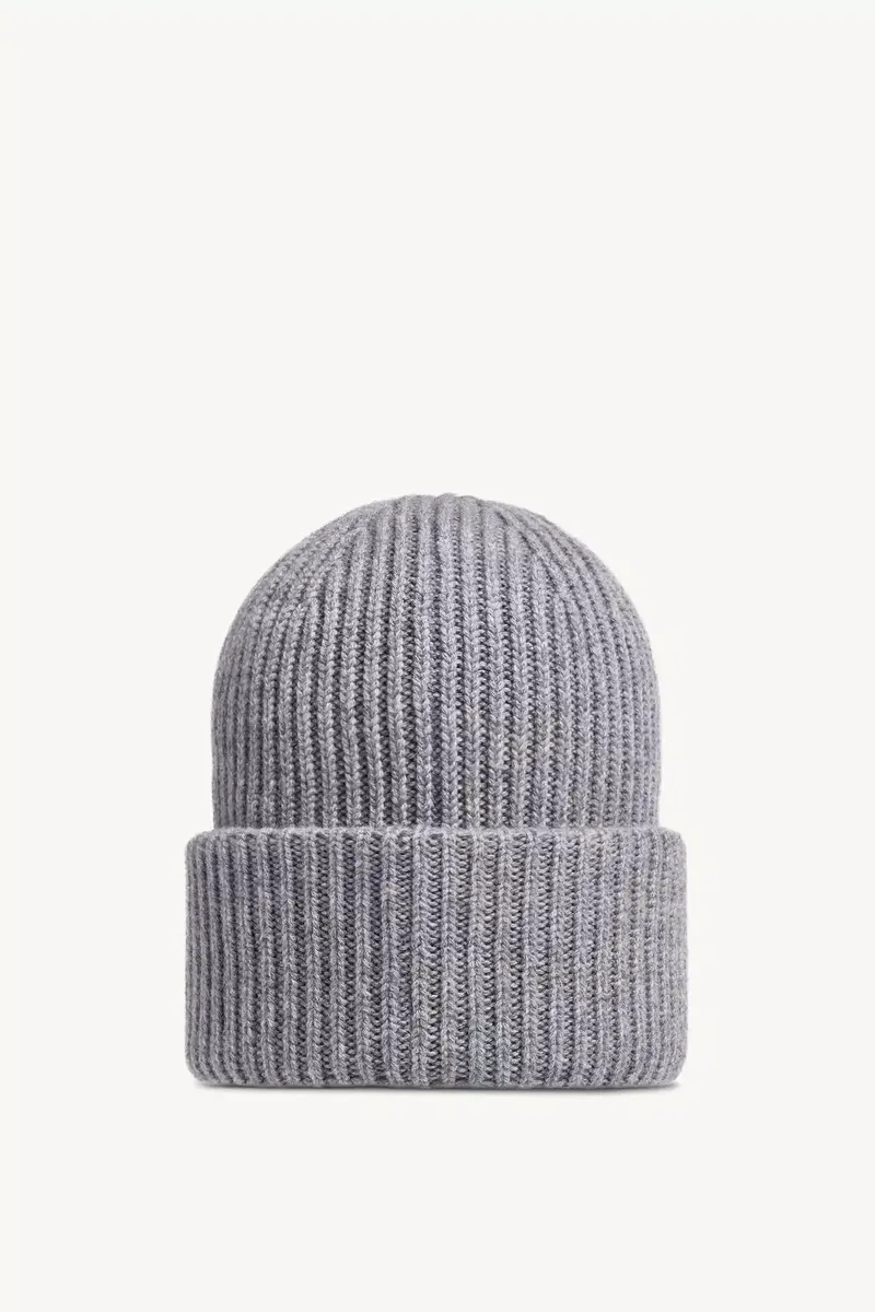 Moncler Leather Logo Cashmere Beanie | Thumbnail 5 Moncler Leather Logo Cashmere Beanie | Thumbnail 5
