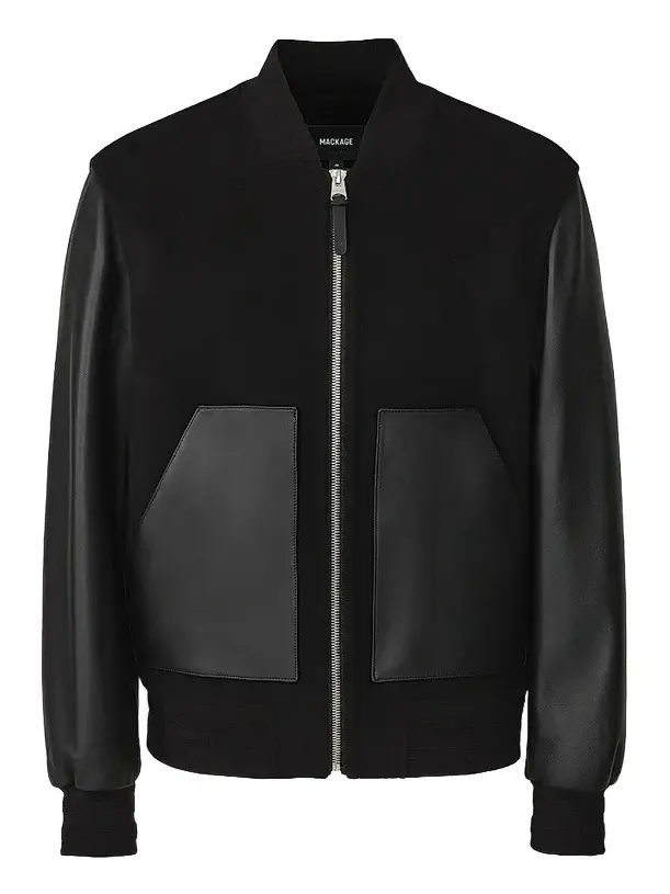 Men's Tripp Leather Pocket Bomber Jacket