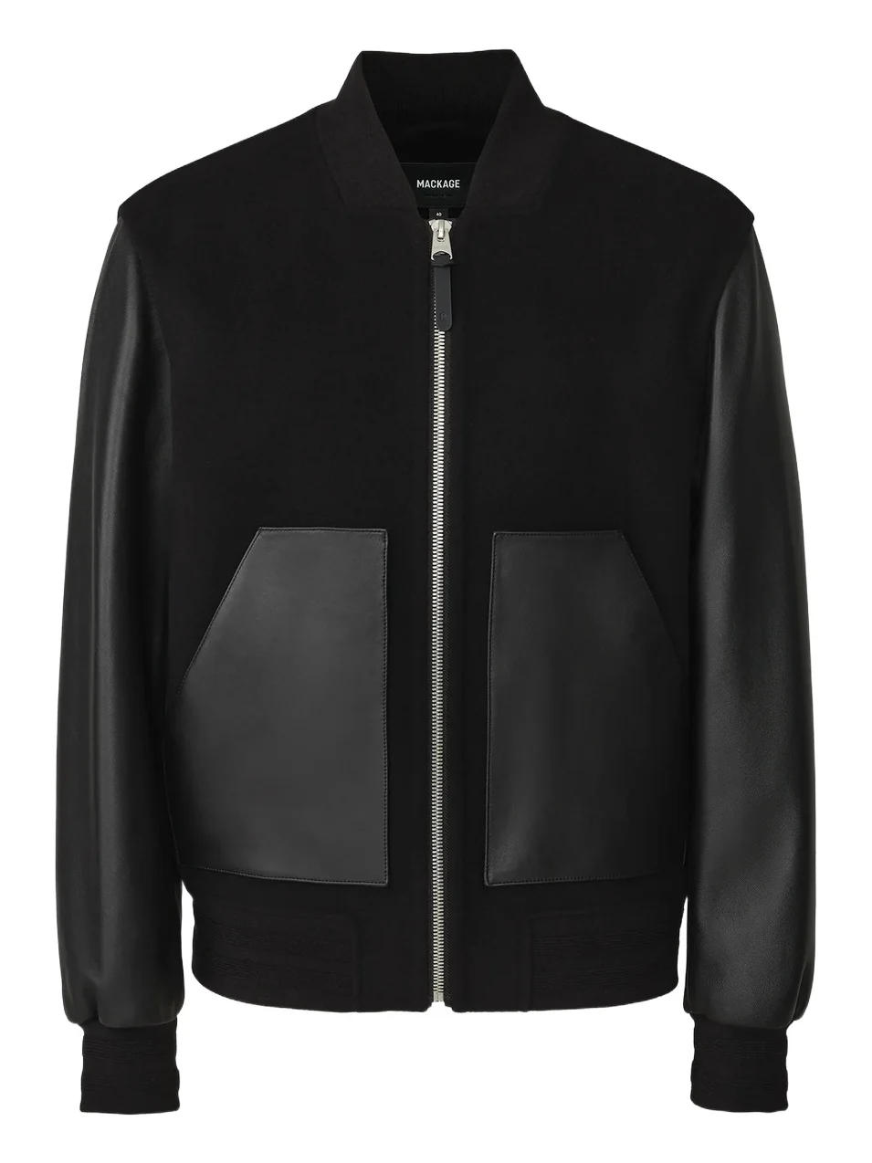 Mackage Men's Tripp Leather Pocket Bomber Jacket
