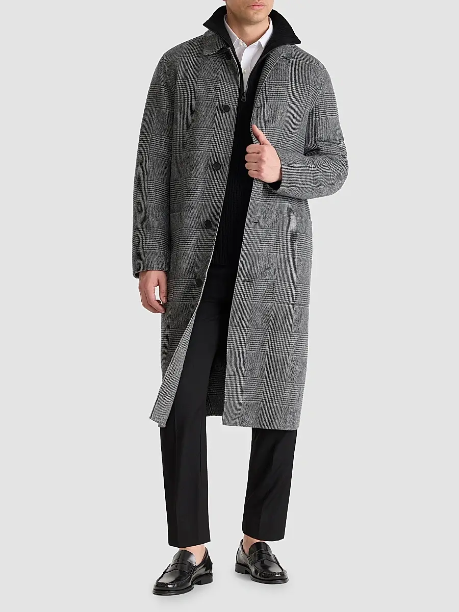 Mackage Men's Beckett Plaid Wool Overcoat | Thumbnail 2 Mackage Men's Beckett Plaid Wool Overcoat | Thumbnail 2
