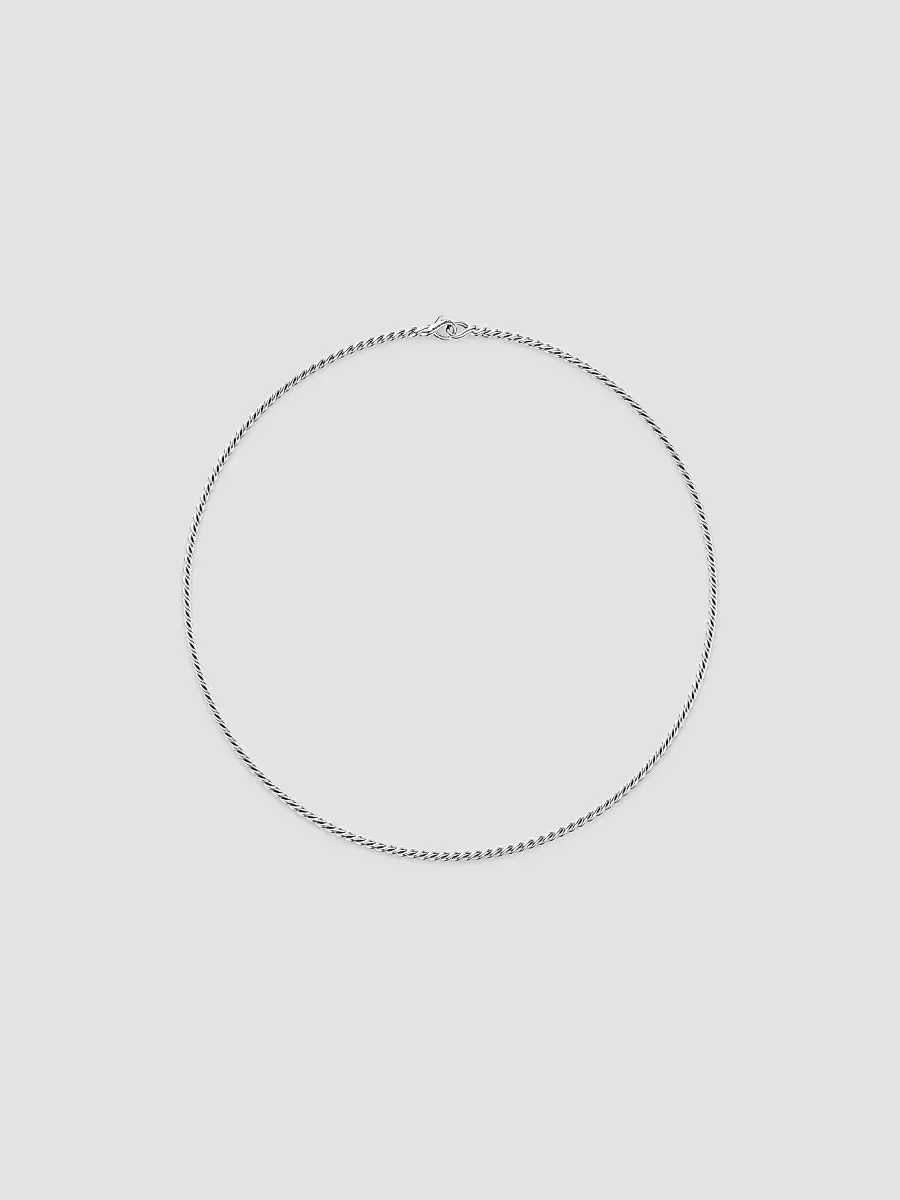 David Yurman Women's Sculpted Cable Chain Necklace in Sterling Silver, 2.7MM | Thumbnail 3 David Yurman Women's Sculpted Cable Chain Necklace in Sterling Silver, 2.7MM | Thumbnail 3