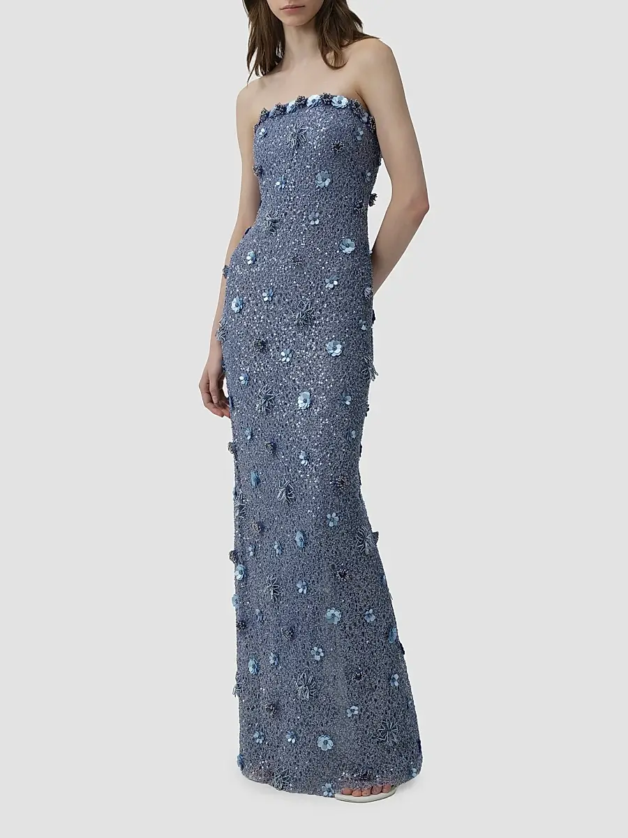 Simkhai Women's Serafina Strapless Embellished Gown | Thumbnail 4 Simkhai Women's Serafina Strapless Embellished Gown | Thumbnail 4