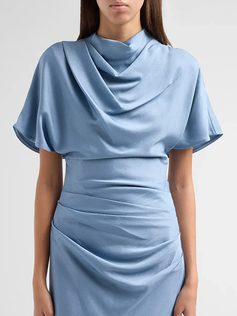 Simkhai Women's Annibelis Satin Draped Gown | Thumbnail 5 Simkhai Women's Annibelis Satin Draped Gown | Thumbnail 5