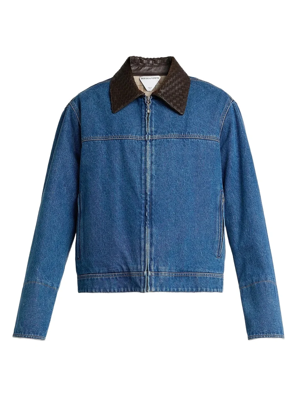 Bottega Veneta Men's Medium Indigo Denim Padded Jacket