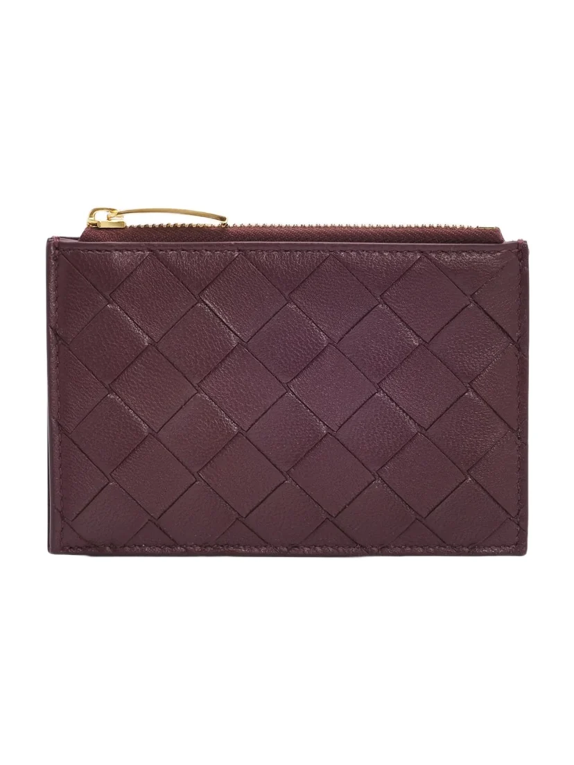 Women's Intrecciato Leather Card Case Women's Intrecciato Leather Card Case