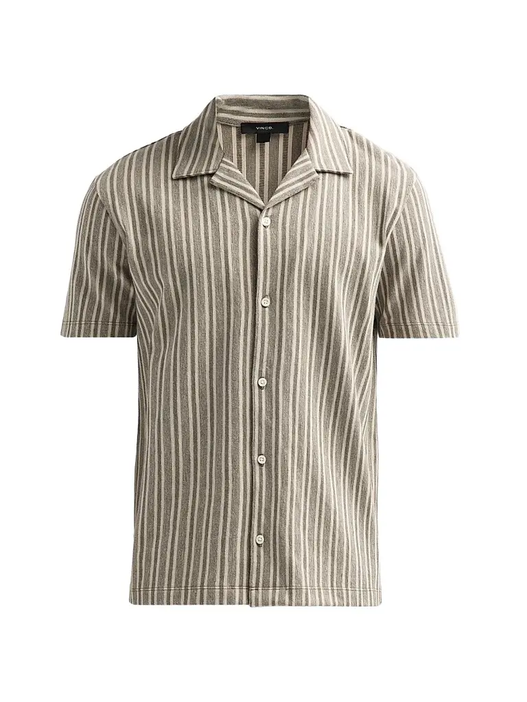 Vince Men's Cabana Striped Camp Shirt
