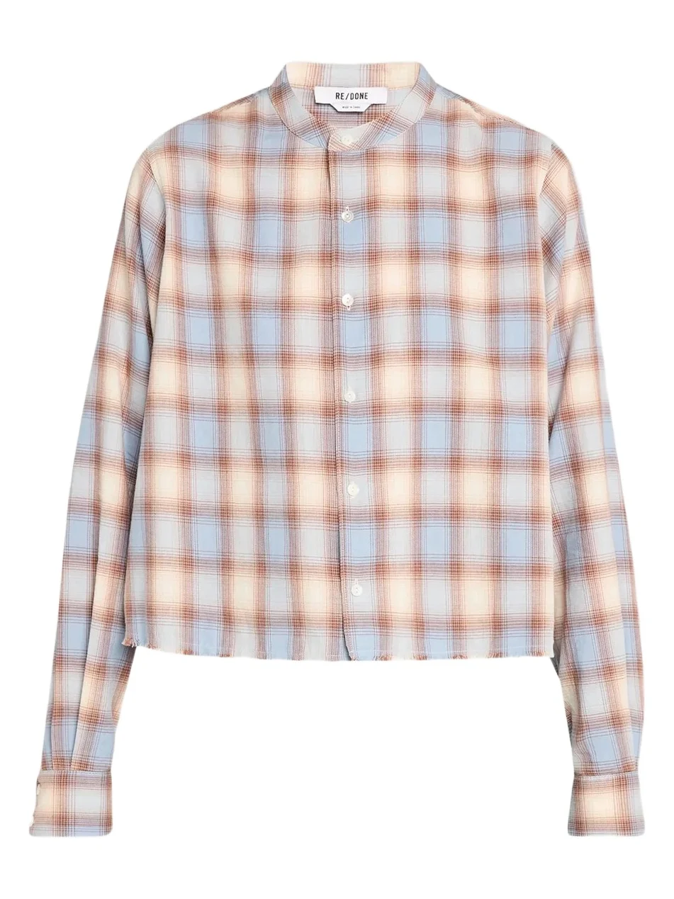 RE/DONE Women's Bianca Plaid Cotton Shirt