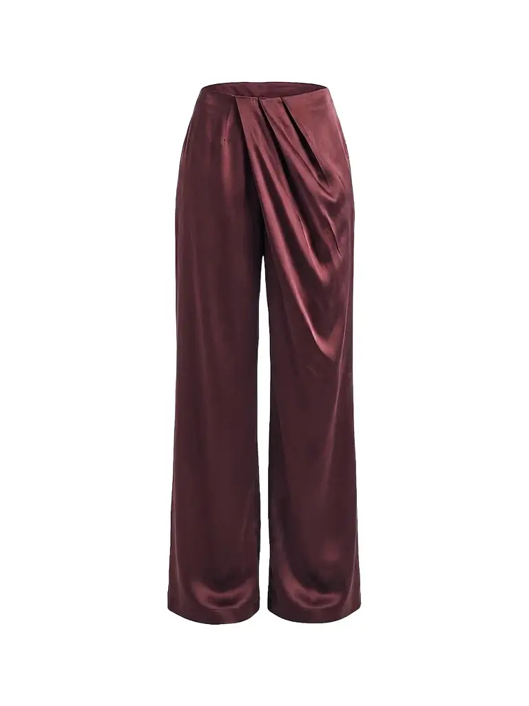 SEROYA Women's Camryn Draped Satin Pants