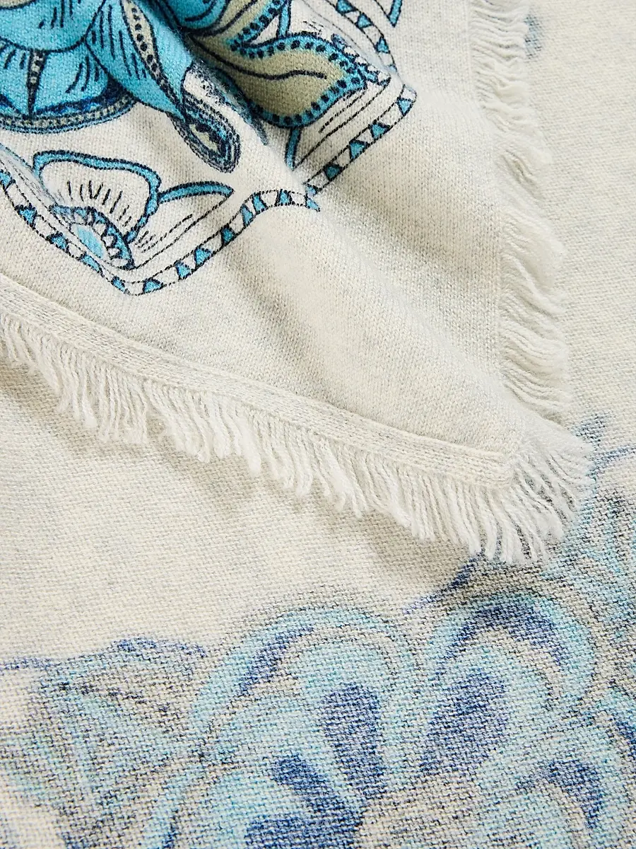 Johnny Was Women's Athene Wool-Cashmere Fringe Scarf | Thumbnail 4 Johnny Was Women's Athene Wool-Cashmere Fringe Scarf | Thumbnail 4