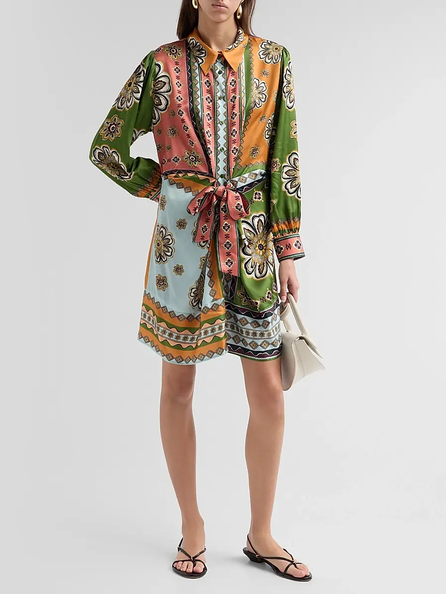 Johnny Was Women's Kesia Maxima Tie-Waist Mini Shirtdress | Thumbnail 2