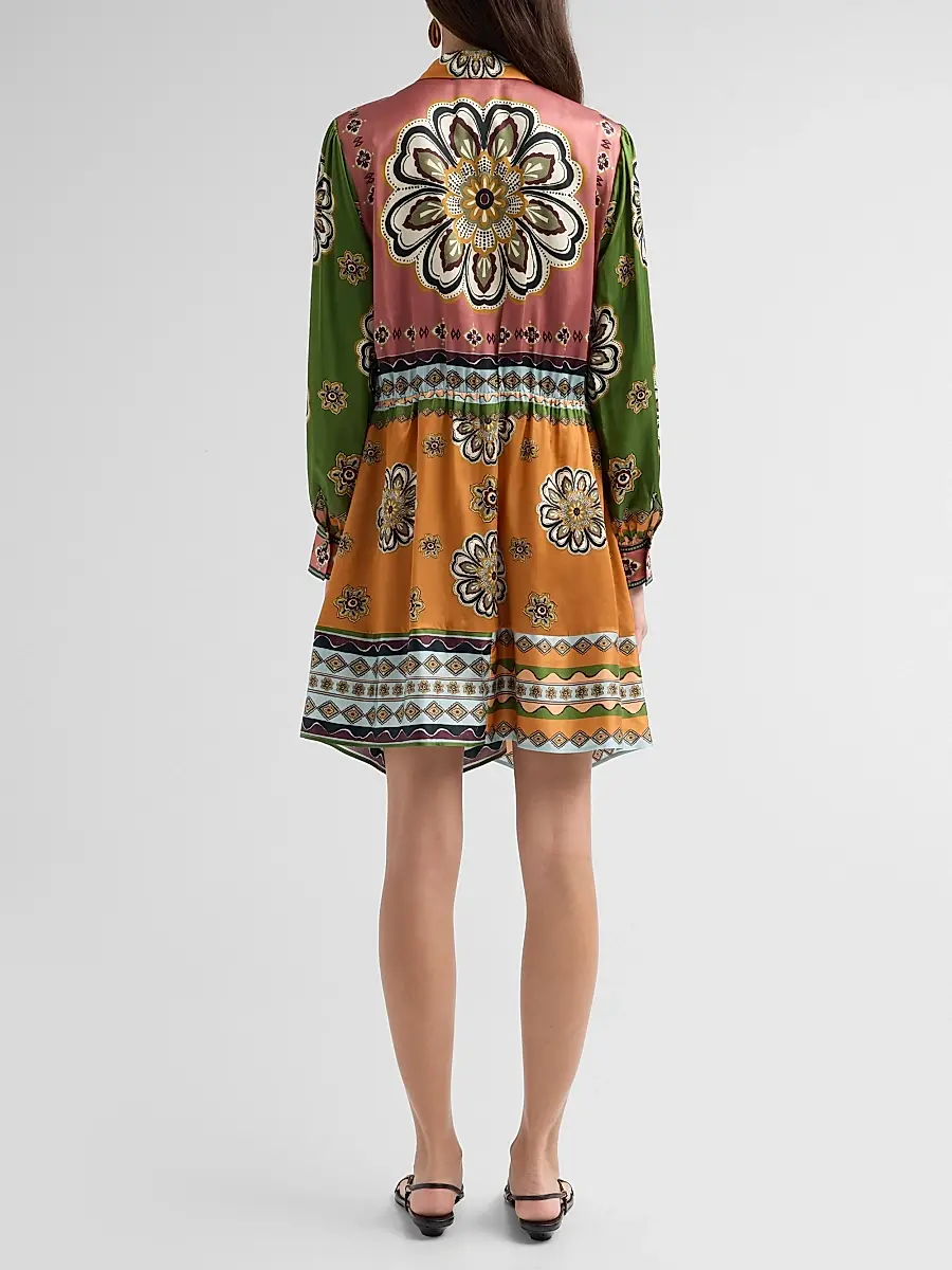 Johnny Was Women's Kesia Maxima Tie-Waist Mini Shirtdress | Thumbnail 3